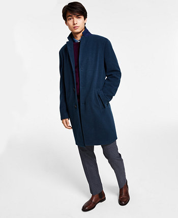 Мужское длинное пальто с отделкой из смесовой шерсти Addison Tommy Hilfiger