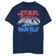 Boys 8-20 Star Wars Falcon July 4th Red White & Blue Graphic Tee Star Wars