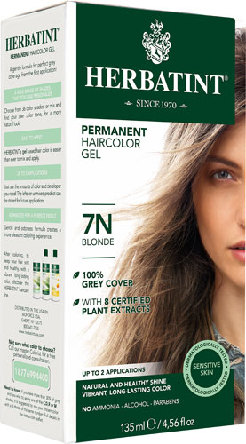 Стойкая краска для волос Herbatint Gel 7N Blonde -- 135 мл Herbatint