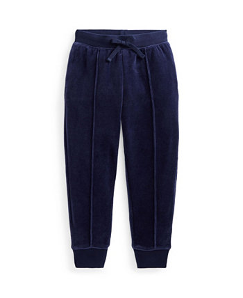 Велюровые брюки-джоггеры для маленьких девочек Ralph Lauren
