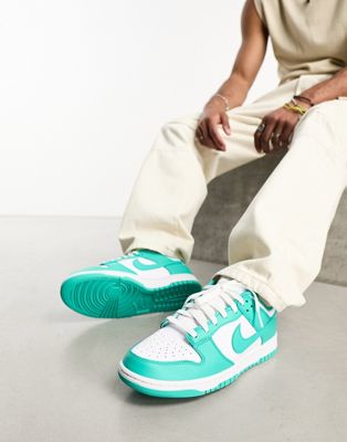 Зелено-белые кроссовки Nike Dunk Low Retro Nike