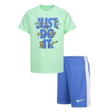 Boys 4-7 Nike Dri-FIT &#34;Just Do It.&#34; Nikemoji Graphic Tee and Shorts Set Nike