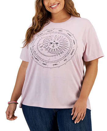 Модная футболка большого размера с рисунком солнца и луны Love Tribe