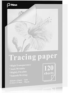 120 Sheets Tracing Paper for Drawing, 8.5”x 11” Trace Paper, Translucent Vellum Paper Tracing Paper Pad, Tracing Pad for Sketching, Preliminary Drawing, Overlaying Images Tracing Phinus