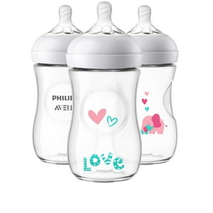 Avent Nat Deco 9oz3pk Btl Ele/love Girl Philips Avent