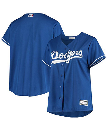 Women's Royal Los Angeles Dodgers Plus Size Sanitized Replica Team Jersey Profile