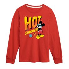Жаркая летняя футболка Disney's Mickey Mouse с длинными рукавами и рисунком для мальчиков 8–20 лет Dinsey