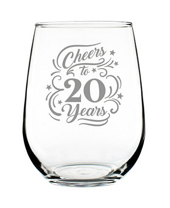 Поздравления к 20-летнему юбилею, подарки на 20-летие, без бокала для вина, 17 унций Bevvee