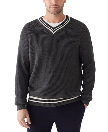 Мужской свитер свободного кроя с v-образным вырезом и длинными рукавами FRANK AND OAK