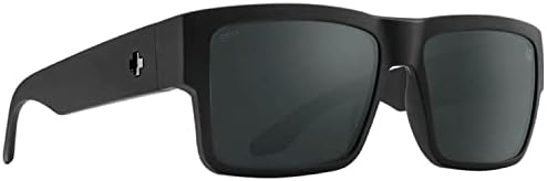 SPY Cyrus Sunglasses Matte Black with Happy Boost Black Mirror Polarized Lens + Case Spy