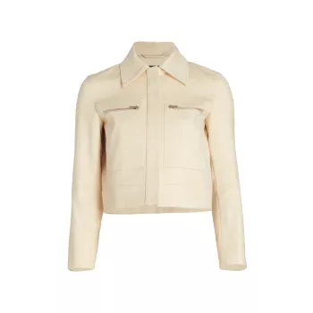 Cotton Gabardine Cropped Jacket Proenza Schouler