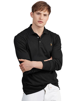 Заказать Поло рубашки Мужская рубашка-поло классического кроя из мягкого  хлопка Ralph Lauren, цвет - черный, по цене 9 230 рублей на маркетплейсе  Usmall.ru