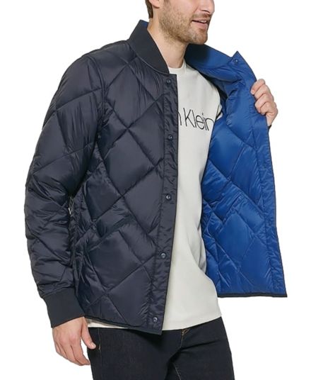 Двусторонняя стеганая куртка на кнопках спереди​ Calvin Klein