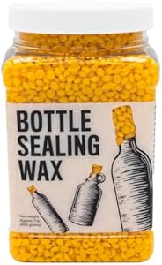 Blended Waxes, Inc. Bottle Sealing Wax, Pastille Wax Seal Beads For Wine, Beer, and Liquor Bottle Sealing, Seals Between 25-30 Bottles, 1 lb, Aluminum BW Blended Waxes, Inc.