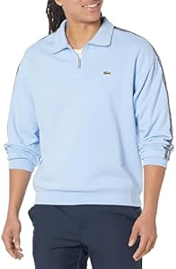 Lacoste Men's Graphic Taping Quarter Zip Sweatshirt Lacoste