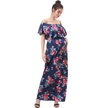 Платье макси с цветочным принтом Pokkori для кормящих мам и беременных Pokkori