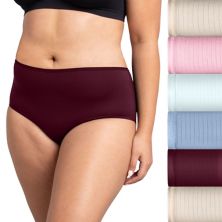 Women's Fruit of the Loom® Breathable Cooling Striped Brief Panty 6-Pack Set Fruit of The Loom