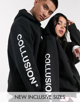 Худи черного цвета унисекс с логотипом COLLUSION Collusion