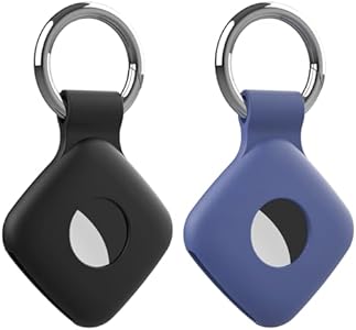 2 Pack Holder Case Compatible with Tile Mate 2022 2024 Tracker, Anti-Scratch Finder Protective Cover for Tile Tracker with Key Ring, Silicone Tile Keychain for Pets, Keys,Bags(Black Black) Rzttwl