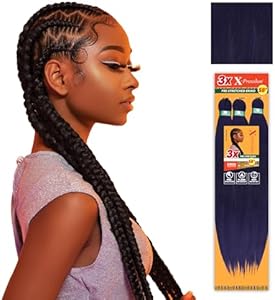 Sensationnel Xpression prestretched braiding hair - 3x xpression 58-inch kanekalon flame retardant smooth yaki braid - 3x x-pression 58 inch (1 pack, 1B OFFBLACK) Sensationnel