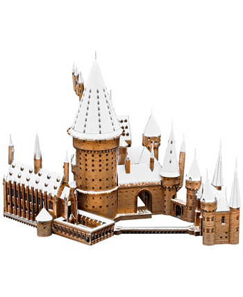 Набор для 3D-модели Metal Earth Premium Series Iconx - Гарри Поттер Хогвартс в снегу, 4 предмета Fascinations