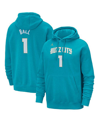 Мужской пуловер с капюшоном LaMelo Ball Charlotte Hornets 2023/24 City Edition с именем и номером Jordan