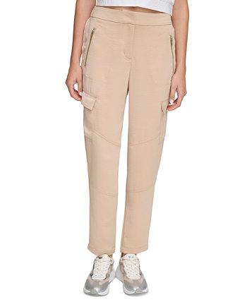 Женские брюки-карго с карманами на молнии DKNY