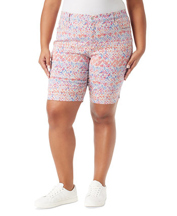 Plus Size Amanda Printed Denim Bermuda Shorts Gloria Vanderbilt