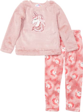 Пижамный комплект из флиса и плюша с искусственным мехом и плюшевыми штанами Unicorn Btween