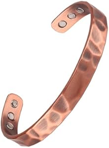 Magnetic Bracelets for Men Women,Solid Pure Copper Bangle with 3500 Gauss Magnets,Copper Jewelry Gift with Magnet FASCIO