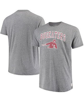Men's Gray Nebraska Huskers Big and Tall Tri-Blend T-shirt Original Retro Brand