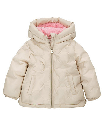 Baby Girls Baby Fleece Lined Heart Puffer Jacket 6-24M Rokka&Rolla