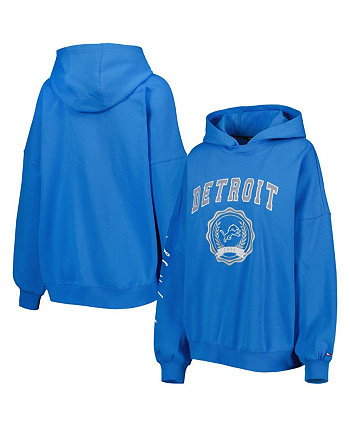 Женский синий пуловер с капюшоном Detroit Lions Becca с заниженными плечами Tommy Hilfiger