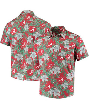 Мужская рубашка на пуговицах с цветочным принтом Crimson Alabama Crimson Tide FOCO