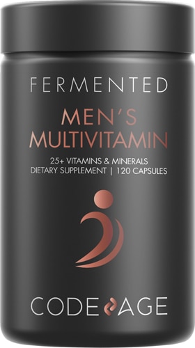 Мужской мультивитамин 25+ - Ферментированные Витамины и Минералы, Пробиотики и Ферменты - 120 капсул - Codeage Codeage