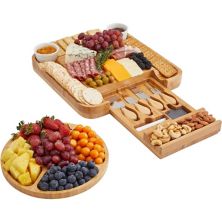 Jumblware Wooden Charcuterie Board Set, Cheese Board & Fruit Platter JumblWare