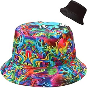 Панамы Malaxlx Unisex Bucket Hat Aesthetic для пляжа и рыбалки, обратимая двухсторонняя Malaxlx