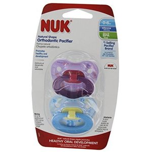 NUK Juicy Orthodontic Pacifier 0-6 Months 2 Ea Styles and colors May Vary NUK