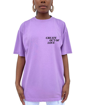 Хлопковая футболка с рисунком Create Out Of Love COOL Creative