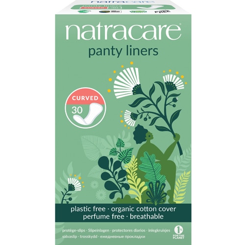 Натуральные ежедневные прокладки Natracare из органического хлопка, изогнутые, 30 прокладок Natracare