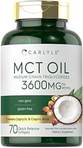 Carlyle MCT Oil Capsules 3600 mg | 70 Softgels | Keto Coconut Oil Pills | Non-GMO & Gluten Free Supplement Carlyle