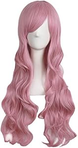 MapofBeauty 28 Inch/70 cm Charming Women's Long Curly Full Hair Wig (Black) MapofBeauty