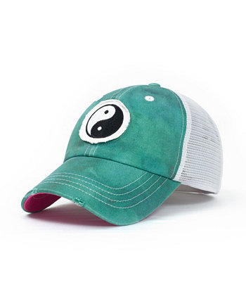 Женская регулируемая сетчатая кепка Zen Lady, зеленая шляпа дальнобойщика Инь Ян Shady Lady