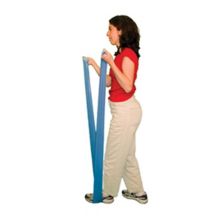 Лента для упражнений без латекса — 4 фута, готовая к использованию — синяя — тяжелая Step-Up Relief