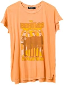 Women's The Beatles Music Band Tee | Officially Licensed Junk Food Retro Vintage T-Shirt Junk Food Closet