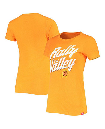 Женская футболка с меланжевым принтом Phoenix Suns Rally the Valley Davis оранжевого цвета Sportiqe