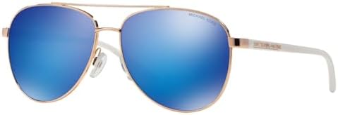 Michael Kors MK5007 104525 Rose Gold White/Blue Mirrored Sunglasses Michael Kors