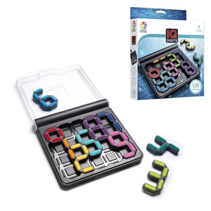 SmartGames IQ Digits Math Deduction Travel Game for Ages 7 - Adult with 120 Challenges SmartGames