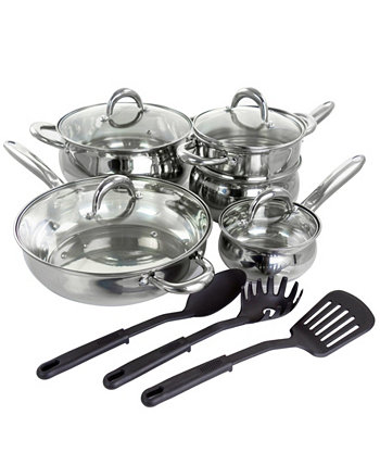 Набор посуды в форме живота из 12 предметов Ancona с кухонными принадлежностями Gibson Home