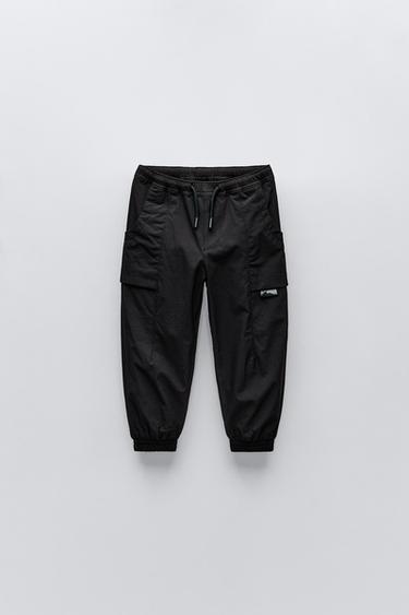 TECHNICAL FABRIC LINED PANTS WITH LABEL ZARA